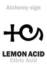 Alchemy: LEMON ACID (Citric Acid) Royalty Free Stock Photo
